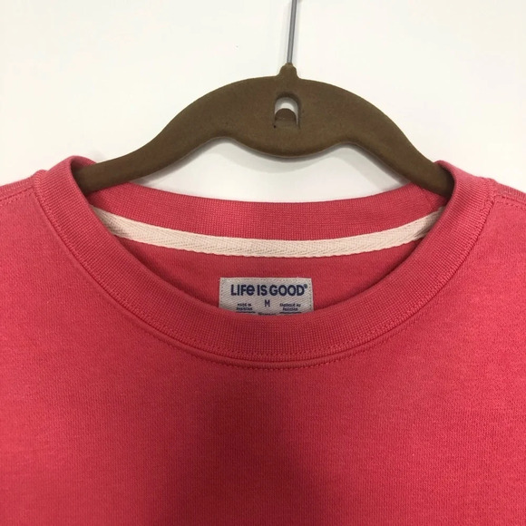 Life Is Good Sweatshirt Pink M “Teaching Is A Work Of Heart” Long Sleeve Graphic - Picture 6 of 7